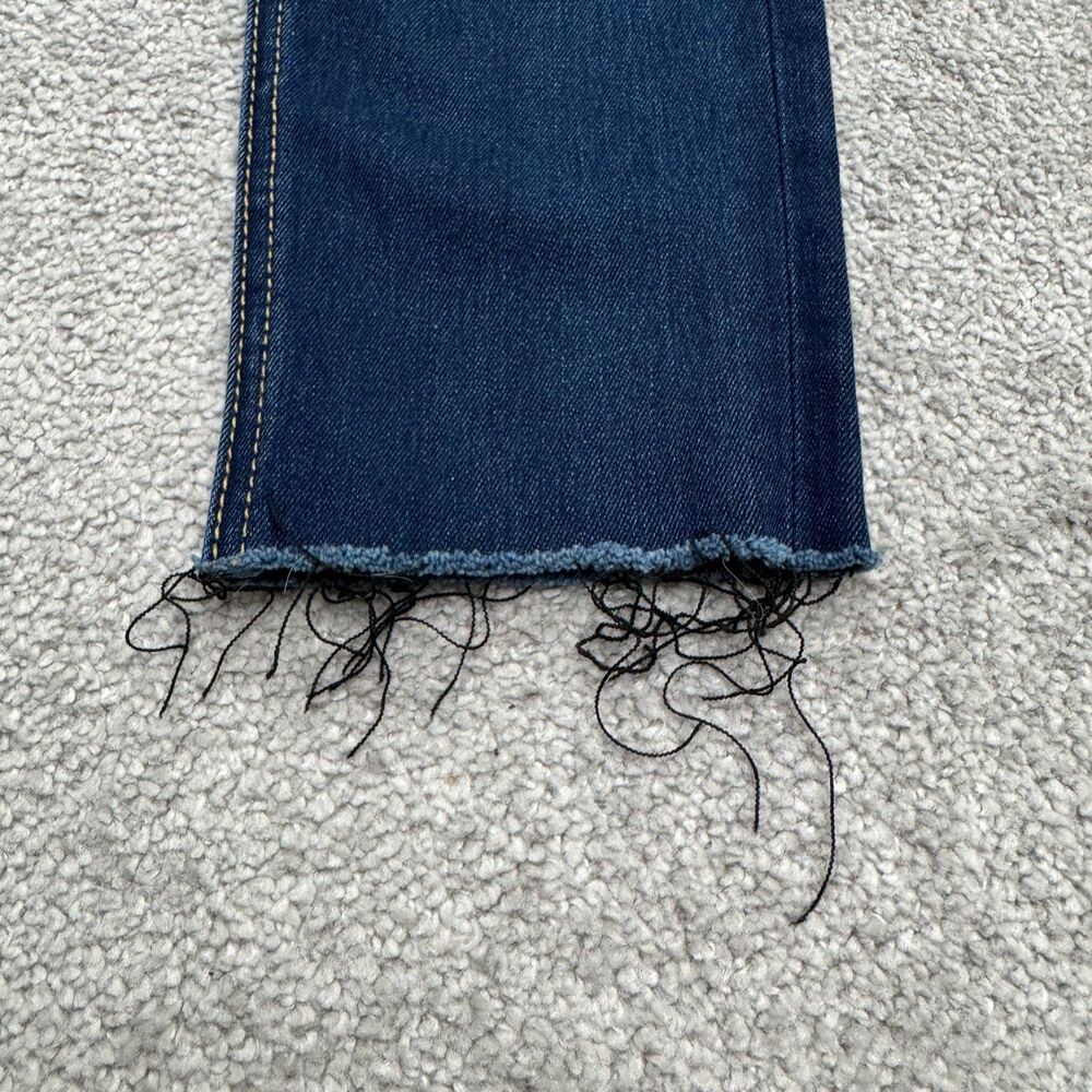 Rag & Bone Skinny Denim Jeans Womens  26 Bedford Blue Dark Wash Raw Hem 27x26 - Picture 11 of 16